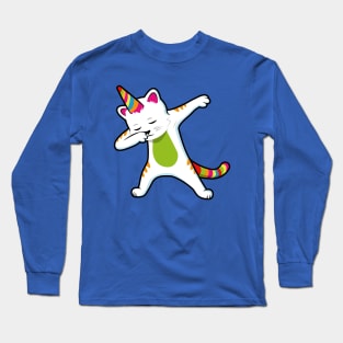 Caticorn - Funny Dabbing Unicorn Cat Long Sleeve T-Shirt